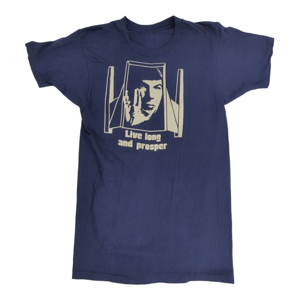 Vtg 1975 Star Trek Spock Live Long And Prosper Trekkie Single Stitch T Shirt